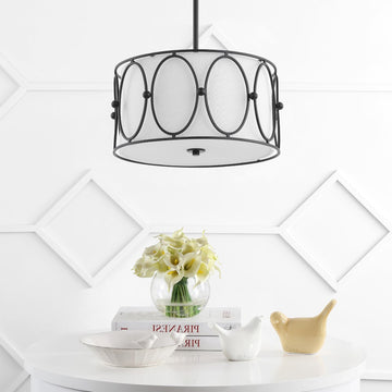 Violetta 19" Metal LED Pendant - JONATHAN Y